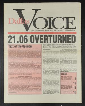Dallas Voice (Dallas, Tex.), Vol. 8, No. 47, Ed. 1 Friday, March 13, 1992