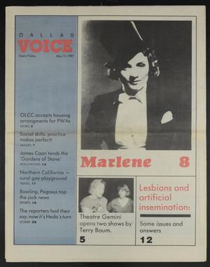 Dallas Voice (Dallas, Tex.), Vol. 4, No. 2, Ed. 1 Friday, May 15, 1987