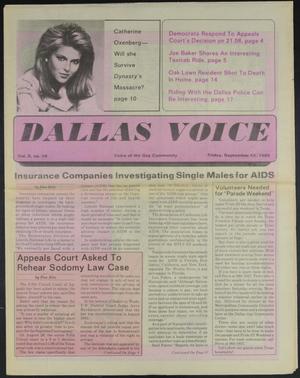 Dallas Voice (Dallas, Tex.), Vol. 2, No. 19, Ed. 1 Friday, September 13, 1985