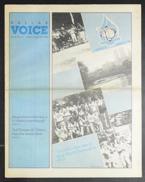 Dallas Voice (Dallas, Tex.), Vol. 3, No. 17, Ed. 1 Friday, August 29, 1986