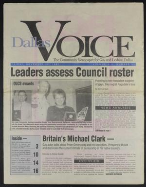 Dallas Voice (Dallas, Tex.), Vol. 8, No. 31, Ed. 1 Friday, November 22, 1991