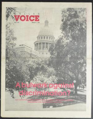 Dallas Voice (Dallas, Tex.), Vol. 5, No. 44, Ed. 1 Friday, March 3, 1989