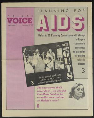 Dallas Voice (Dallas, Tex.), Vol. 4, No. 31, Ed. 1 Friday, December 4, 1987