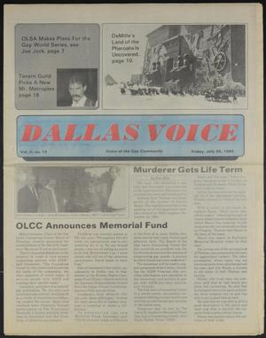 Dallas Voice (Dallas, Tex.), Vol. 2, No. 12, Ed. 1 Friday, July 26, 1985