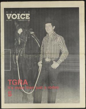Dallas Voice (Dallas, Tex.), Vol. 4, No. 42, Ed. 1 Friday, February 19, 1988