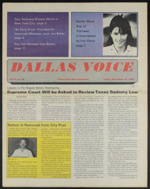 Dallas Voice (Dallas, Tex.), Vol. 2, No. 28, Ed. 1 Friday, November 15, 1985