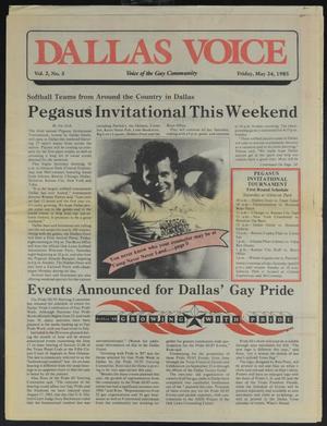 Dallas Voice (Dallas, Tex.), Vol. 2, No. 3, Ed. 1 Friday, May 24, 1985