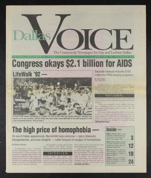 Dallas Voice (Dallas, Tex.), Vol. 9, No. 24, Ed. 1 Friday, October 9, 1992