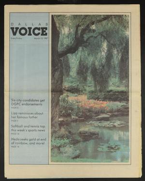 Dallas Voice (Dallas, Tex.), Vol. 3, No. 45, Ed. 1 Friday, March 13, 1987