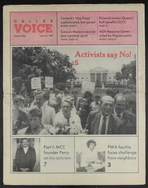 Dallas Voice (Dallas, Tex.), Vol. 4, No. 6, Ed. 1 Friday, June 12, 1987