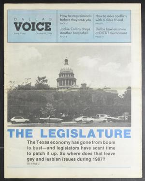 Dallas Voice (Dallas, Tex.), Vol. 3, No. 24, Ed. 1 Friday, October 17, 1986