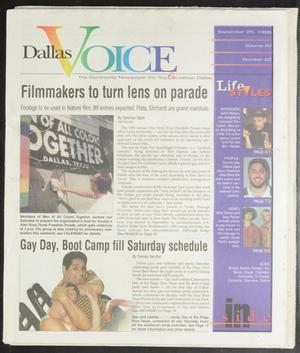Dallas Voice (Dallas, Tex.), Vol. 15, No. 22, Ed. 1 Friday, September 25, 1998
