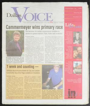 Dallas Voice (Dallas, Tex.), Vol. 15, No. 21, Ed. 1 Friday, September 18, 1998