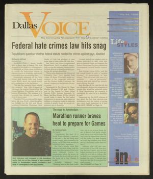 Primary view of object titled 'Dallas Voice (Dallas, Tex.), Vol. 15, No. 13, Ed. 1 Friday, July 24, 1998'.